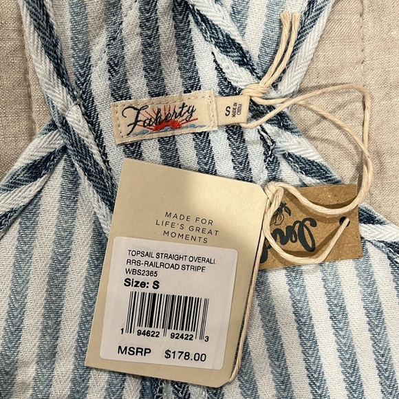 Faherty NWT Topsail railroad overalls. Size Small - Picture 3 of 9